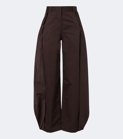 Loewe Loewe Cotton and silk gabardine barrel-leg pants