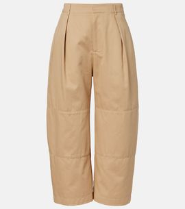 Loewe Loewe Cotton cropped wide-leg pants
