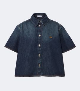 Loewe Loewe Double L asymmetric denim shirt