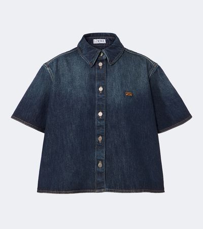 Loewe Loewe Double L asymmetric denim shirt