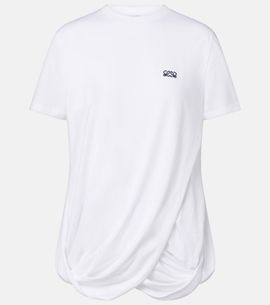 Loewe Loewe Double L draped cotton T-shirt
