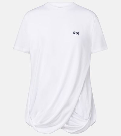 Loewe Loewe Double L draped cotton T-shirt