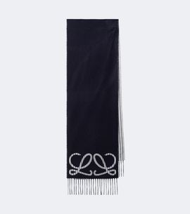 Loewe Loewe Double L jacquard silk and cashmere scarf