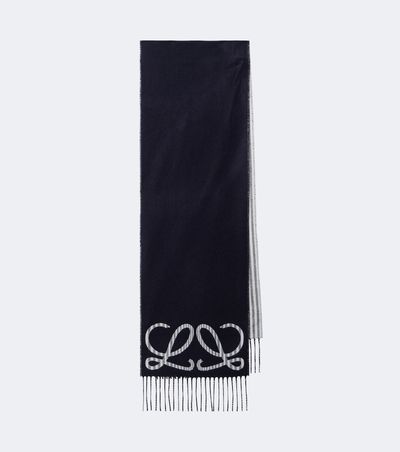 Loewe Loewe Double L jacquard silk and cashmere scarf