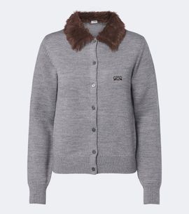 Loewe Loewe Double L ribbed-knit wool cardigan