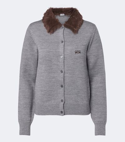 Loewe Loewe Double L ribbed-knit wool cardigan