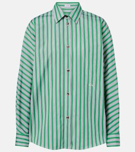 Loewe Loewe Double L striped cotton poplin shirt