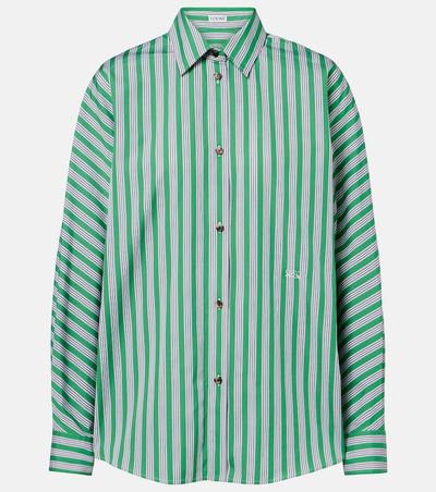 Loewe Loewe Double L striped cotton poplin shirt
