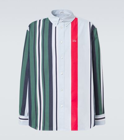 Loewe Loewe Double L striped cotton twill shirt