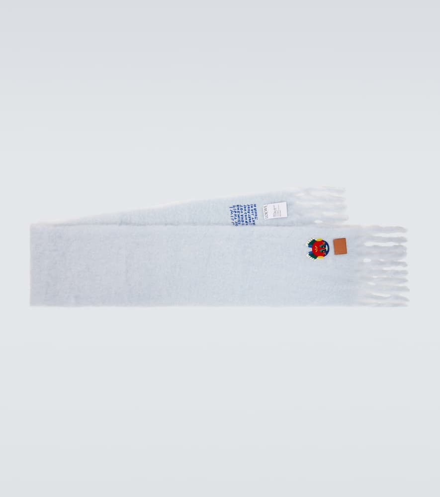 Loewe Loewe Embroidered mohair and wool scarf