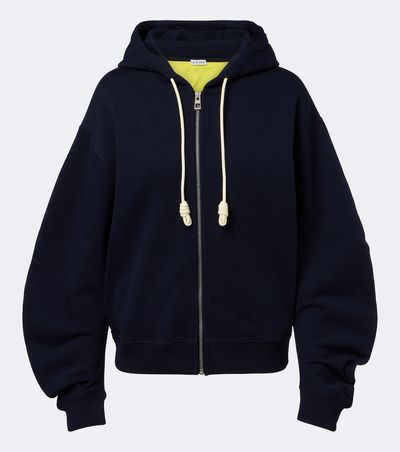 Loewe Loewe Flamenco cotton fleece zip-up hoodie