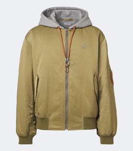 Loewe Loewe Fleece-trimmed technical bomber jacket