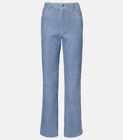 Loewe Loewe Fringed leather wide-leg pants