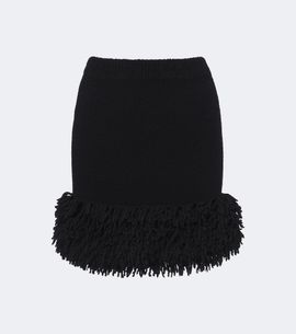 Loewe Loewe Fringed wool-blend miniskirt