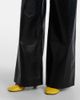 Loewe Loewe Gathered leather wide-leg pants - 5