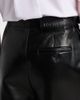 Loewe Loewe Gathered leather wide-leg pants - 6