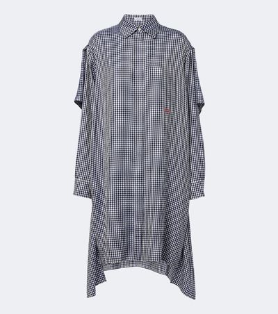 Loewe Loewe Gingham silk shirt dress