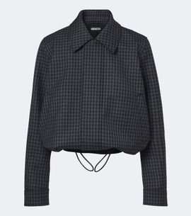Loewe Loewe Gingham wool-blend blouson jacket