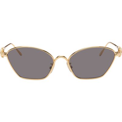 LOEWE LOEWE Gold Anagram Cat-Eye Sunglasses