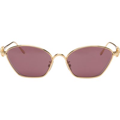 LOEWE LOEWE Gold Hexagonal Anagram Sunglasses