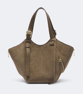 Loewe Loewe Hammock Flip Medium suede tote bag
