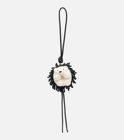 Loewe Loewe Hedgehog beaded wool bag charm