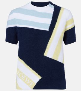 Loewe Loewe Intarsia cotton-blend bouclÃ© sweater