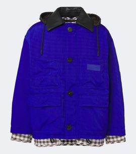 Loewe Loewe Layered leather-trimmed jacket