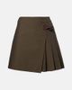 Loewe Loewe Leather-trimmed cotton-blend wrap skirt - 1