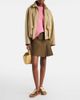 Loewe Loewe Leather-trimmed cotton-blend wrap skirt - 2