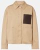 Loewe Loewe Leather-trimmed cotton jacket - 1