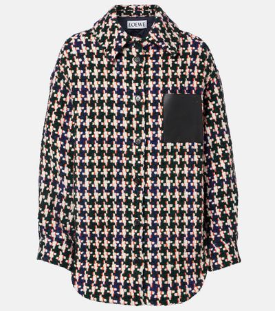 Loewe Loewe Leather-trimmed overshirt