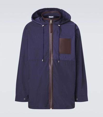Loewe Loewe Leather-trimmed ripstop jacket