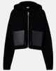 Loewe Loewe Leather-trimmed wool hoodie - 1