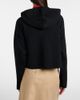 Loewe Loewe Leather-trimmed wool hoodie - 5