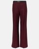 Loewe Loewe Leather-trimmed wool wide-leg pants - 1