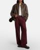 Loewe Loewe Leather-trimmed wool wide-leg pants - 2