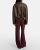 Loewe Loewe Leather-trimmed wool wide-leg pants - 3