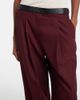 Loewe Loewe Leather-trimmed wool wide-leg pants - 4