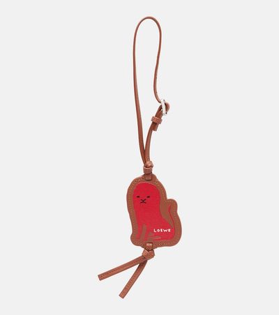 Loewe Loewe Lion leather bag charm