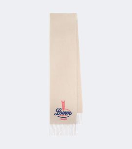 Loewe Loewe Logo alpaca and wool scarf