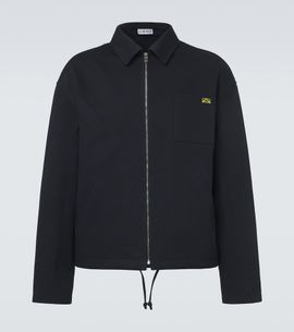 Loewe Loewe Logo embroidered cotton jacket