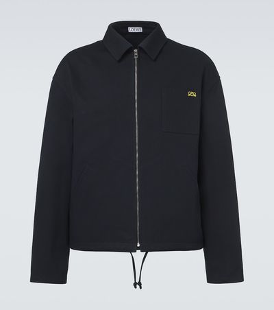 Loewe Loewe Logo embroidered cotton jacket