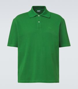 Loewe Loewe Logo embroidered cotton polo shirt