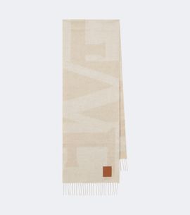 Loewe Loewe Logo jacquard cashmere scarf