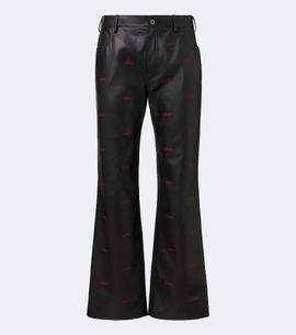 Loewe Loewe Logo leather flared pants