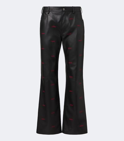 Loewe Loewe Logo leather flared pants