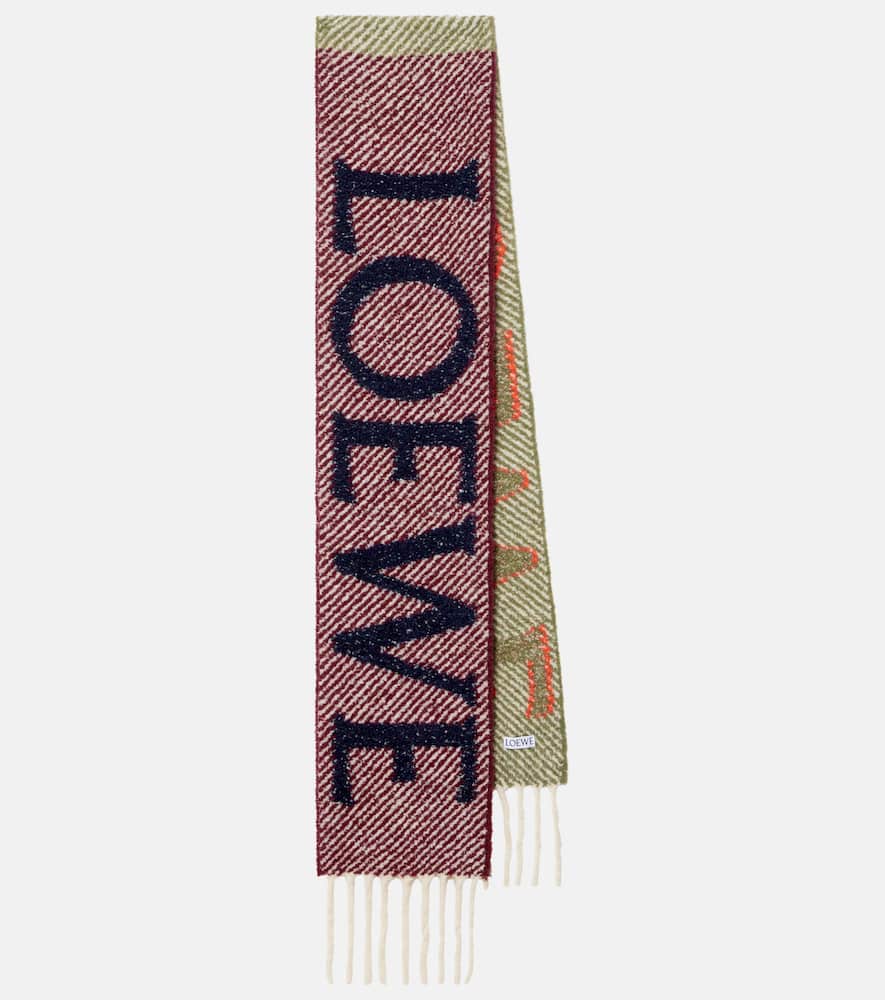 Loewe - Logo reversible alpaca and wool-blend scarf
