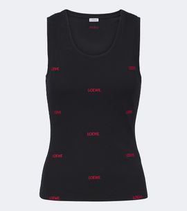 Loewe Loewe Logo ribbed-knit cotton-blend jersey tank top