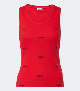 Loewe Loewe Logo ribbed-knit cotton-blend tank top